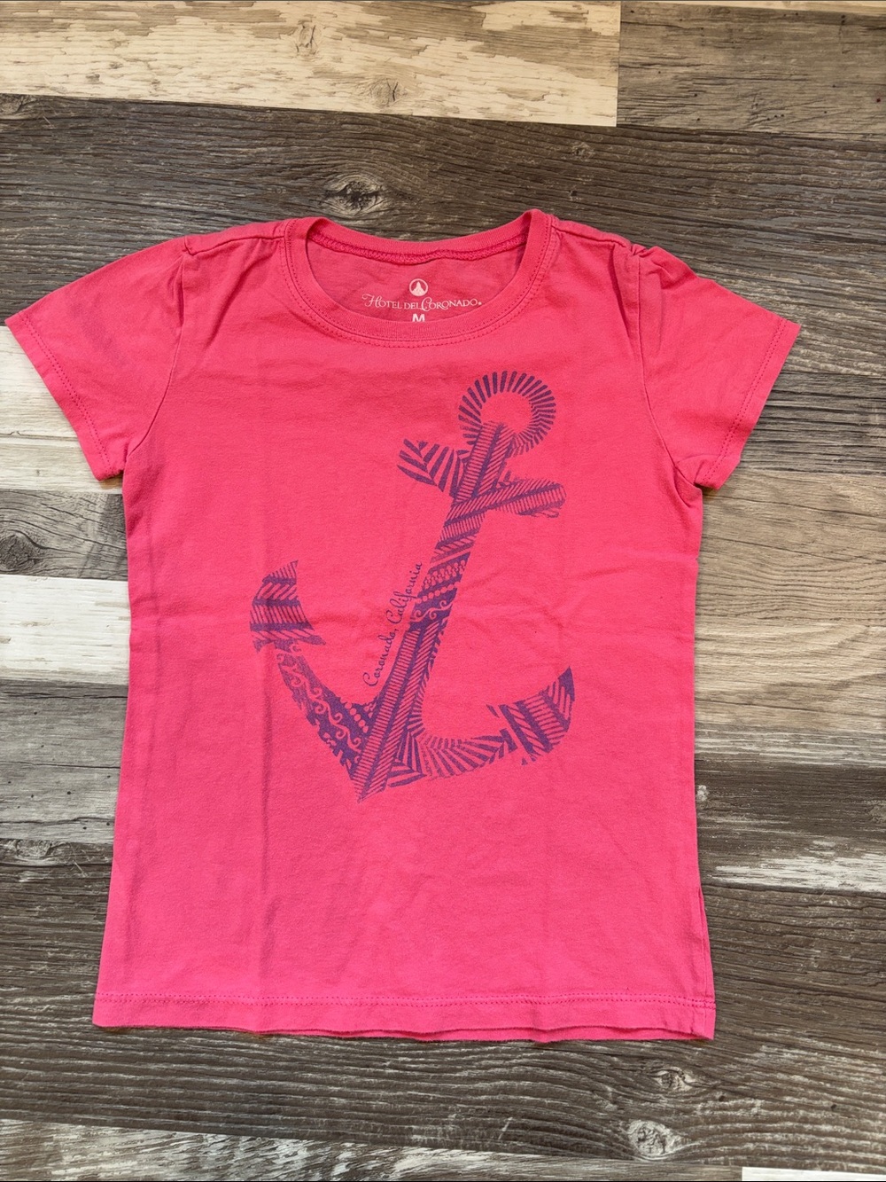 Coral Anchor Graphic Tee - Kids size M